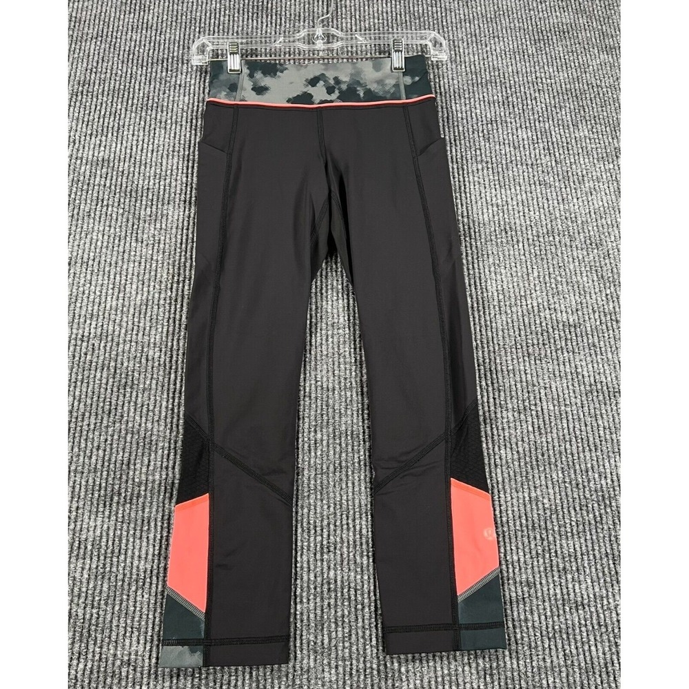 Lululemon Leggings Womens 2 Black Activewear Workout Casual Athletica Gym Yoga